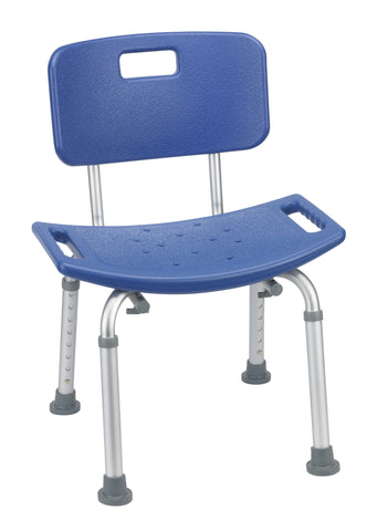 Drive Medical 12202kdrb-1 Bathroom Safety Shower Tub Bench Chair with Back, Blue - Owl Medical Supplies