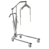 Drive Medical 13023 Hydraulic Patient Lift with Six Point Cradle, 5" Casters, Chrome - Owl Medical Supplies