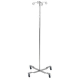 Drive Medical 13029 Economy Removable Top I. V. Pole, 2 Hook Top, Chrome - Owl Medical Supplies