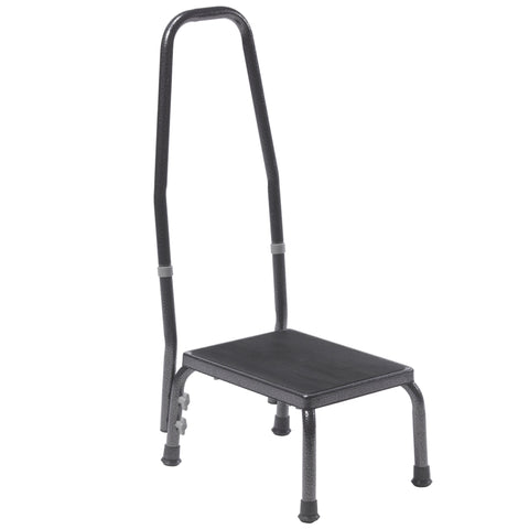 Drive Medical 13031-1sv Footstool with Non Skid Rubber Platform and Handrail - Owl Medical Supplies