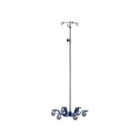 Blickman Inc 1370-4 Low Center of Gravity IV Stand, with Chrome Pole, Steel