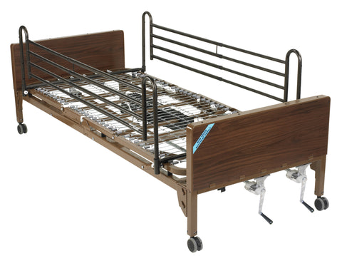 Drive Medical 15003bv-fr Multi Height Manual Hospital Bed with Full Rails - Owl Medical Supplies