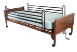 Drive Medical 15004bv-pkg-2 Semi Electric Hospital Bed with Full Rails and Foam Mattress - Owl Medical Supplies