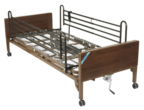 Drive Medical 15235bv-fr Delta Ultra Light Full Electric Low Hospital Bed with Full Rails - Owl Medical Supplies