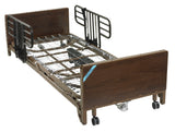 Drive Medical 15235bv-pkg-1 Delta Ultra Light Full Electric Low Hospital Bed with Half Rails and Innerspring Mattress - Owl Medical Supplies