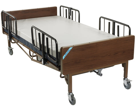 Drive Medical 15303bv-pkg Full Electric Super Heavy Duty Bariatric Hospital Bed with Mattress and 1 Set of T Rails - Owl Medical Supplies