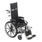 Drive Medical pl414rbdda Viper Plus Light Weight Reclining Wheelchair with Elevating Leg Rests and Flip Back Detachable Arms, 14" Seat - Owl Medical Supplies