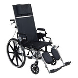 Drive Medical pla418rbdfa Viper Plus GT Full Reclining Wheelchair, Detachable Full Arms, 18" Seat - Owl Medical Supplies