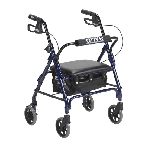 Drive Medical 301psbn Junior Rollator with Padded Seat, Blue - Owl Medical Supplies