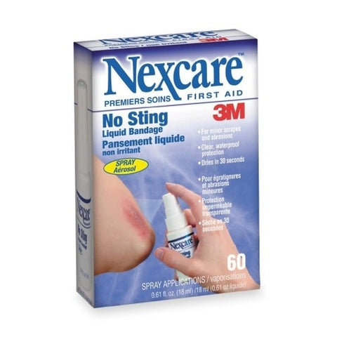 3M 118-03-CA Nexcare No Sting Liquid Bandage Spray 18ml - Owl Medical Supplies