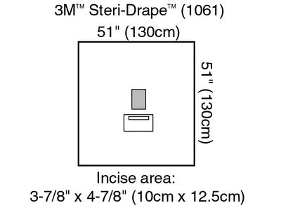 3M 1061 Steri-Drape Medium Drape With Incise Film And Pouch 130cm x 130cm - Owl Medical Supplies