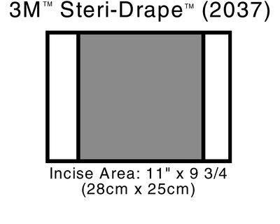 3M 2037 Steri-Drape 2 Incise Drapes 28cm x 25cm - Owl Medical Supplies