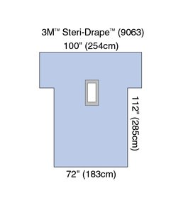3M 9063 Steri-Drape Laparotomy/Laparoscopy Drapes 183cm x 285cm - Owl Medical Supplies