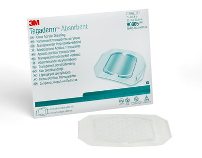 3M 90805 Tegaderm Absorbent Clear Acrylic Dressing Large Square - Owl Medical Supplies