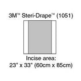 3M 3M1051 Steri-Drape Incise Drape, Clear