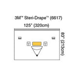 3M 3M6619 Steri-Drape Isolation Drape with Ioban 2 Incise Film and Pouch, Sterile