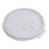 White Plastic Flat Lid Fits 5 Oz Plastic Cups