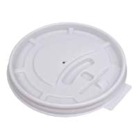 White Plastic Flat Lid Fits 5 Oz Plastic Cups
