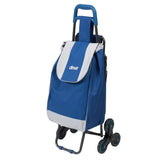 Drive Medical 607bl Deluxe Rolling Shopping Cart with Seat, Blue - Owl Medical Supplies
