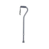 Cane, Aluminum, Offset Handle, H28" to 39" Silver
