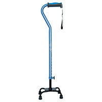 Airgo Comfort-Plus Adjustable Quad Canes, Small Base, Blue