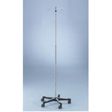 Blickman Inc 7792MR-C 5-Leg IV Stand with Two Hooks, MR Swivel Casters