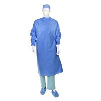Cardinal Health 9545ELA Cardinal Health AAMI Level 3 Sterile Non-Reinforced SMS Surgical Gown with Set-In Sleeve, X-Long