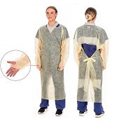 Cardinal Health A1110PG Cardinal Health SBPP Thumbhook Isolation Gown, Yellow, Universal