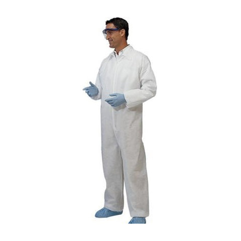 Coverall, Fluid-Resistant, White
