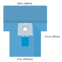 Cesarean Birth Drape with Dual Layer Anesthesia Screen, A29442
