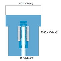 Cardinal Health A9155 Cardiovascular Split Drape with Pouches
