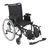Drive Medical ak518ada-aelr Cougar Ultra Lightweight Rehab Wheelchair, Elevating Leg Rests, 18" Seat - Owl Medical Supplies
