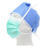 Cardinal Health Level 1 Surgical Mask with Anti-Fog Adhesive and Removable Liner, Ties, Green