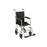 Drive Medical atc19-sl Lightweight Transport Wheelchair, 19" Seat, Silver - Owl Medical Supplies