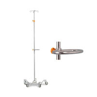 MedPro Handle, IV Stand, Chromed Steel, with Orange Plastic Knob
