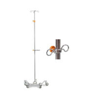 MedPro Drainage Bag Hook, Chromed Steel, with Orange Plastic Knob