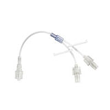 Y-Type Catheter Extension Set, Microbore, Male Luer Lock Adapter, 0.41mL, L4.7"