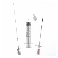 ESPOCAN 18 Ga. x 3½ in. Tuohy with backeye lumen and PENCAN 27 Ga. x 5½ in. Pencil-Point Spinal Needle