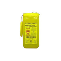 Tray Sharps Collector, 1.4L, Yellow with plug cap