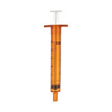Oral Syringe, Tip Cap, Amber