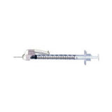 BD BD328447 SafetyGlide Insulin Syringe, with L6mm ODSEC 31GA Permanently Attached Needle, 1/2mL