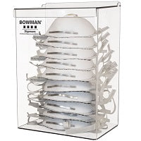 BOWMAN Dispensers BK004-0111 PPE Dispenser, Bulk, Single Bin,Transparent