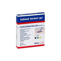 Cutimed Sorbact Gel Antimicrobial Dressing, Impregnated with Hydrogel, W7.5cm x L7.5cm