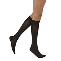 JOBST Opaque, Knee High SoftFit Stockings, Black, 15-20mmHg