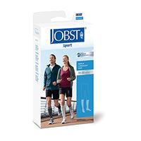 JOBST Sport, Knee High Compression Stockings, Black, 15-20mmHg