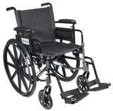 Drive Medical c416addasv-sf Cirrus IV Lightweight Dual Axle Wheelchair with Adjustable Arms, Detachable Desk Arms, Swing Away Footrests, 16" Seat - Owl Medical Supplies