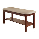 Treatment Table, with Shelf, W30" x L72" x H31" Natural Base Laminate, Neutral Upholstery