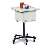 Clinton Industries CL67200 Phlebotomy Cart, Two Bin, W20" X H33" to 43" Depth 20.75"