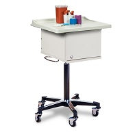 Clinton Industries CL67200 Phlebotomy Cart, Two Bin, W20" X H33" to 43" Depth 20.75"