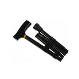 Folding Cane, Adjustable, 250 lb, OD 16mm Tip, Black